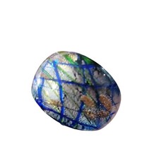 Fused Glass Artisan Ring 7 1/2 - 8