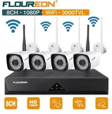 FLOUREON 3.0MP Wireless CCTV Home Security Camera System Auto Cascading NVR