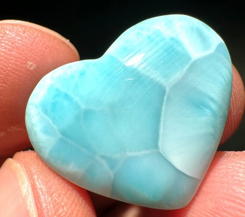 21.1ct Rare NATURA Larimar Stone Copper Pectolite Polished specimen - Picture 2 of 9