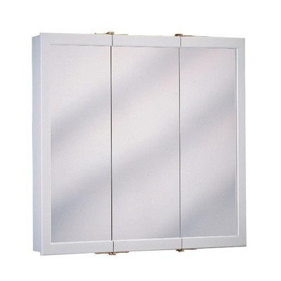 Zenith Home 4063111 White Tri-view Medicine Cabinet  Rectangle - 26 x 24 x 4....
