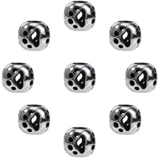 10pcs 304 Stainless Steel European Large Hole Beads Rondelle Metal Loose 12x10mm