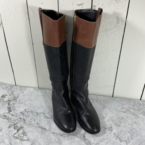 Cole Haan Womens Riding Boots 7B Black 