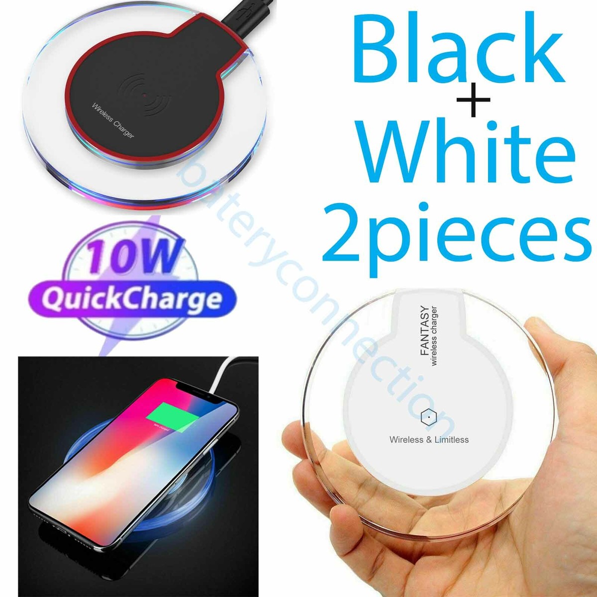 Qi Wireless Fast Charger Charging Pad Dock for Samsung iPhone