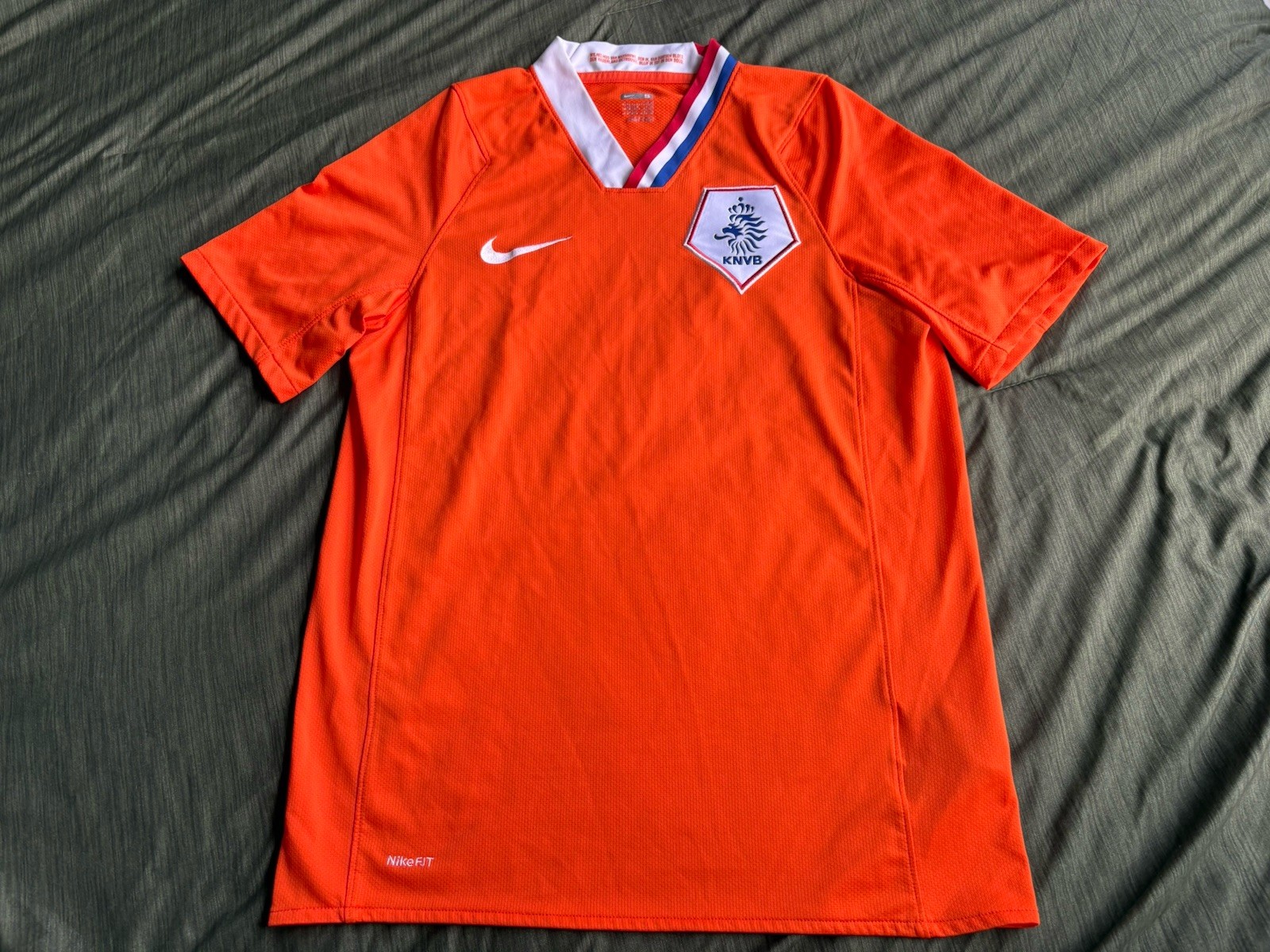 Vintage Nike Authentic Holland Soccer Jersey KNVB Orange Size S