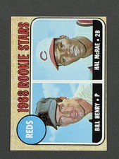 1968 Topps #384 Reds 1968 Rookie Stars (Bill Henry / Hal McRae)  VG-EX