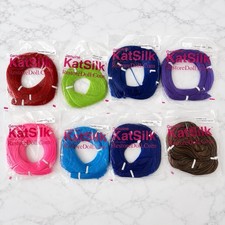 Lot Of 8 Katsilk Saran Doll Hair from RestoreDoll - Pink Neon Green Blue more