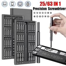 25/63 In 1 Screwdriver Set Precision Magnetic Screw Driver Bits Torx Hex Bit ...