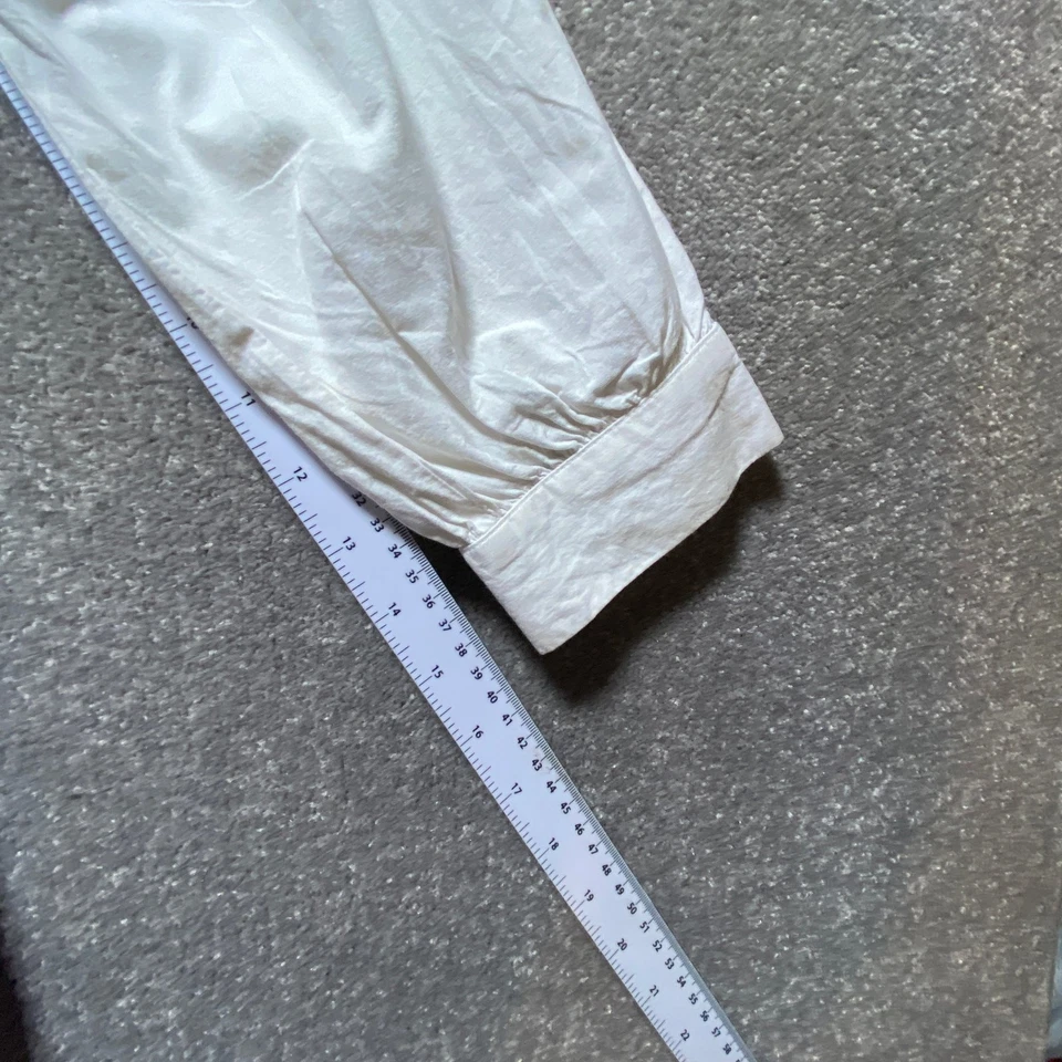 Camisa Vero Moda Feminina Pequena Branca Oversized Manga Longa Algodão - Imagem 4 de 4