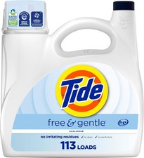 Tide Free & Gentle Laundry Detergent Liquid 113 Loads, 149 fl oz 0.15 per gallon