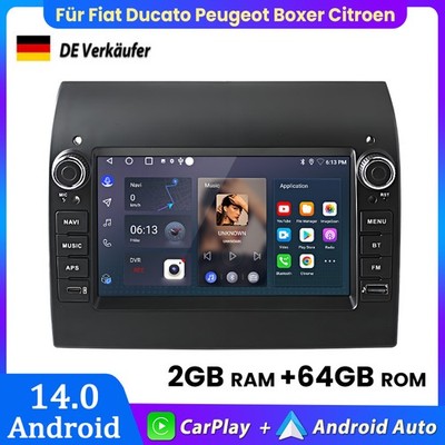 Für Fiat Ducato Peugeot Boxer Citroen Carplay Android14 Autoradio GPS NAVI 2+64G