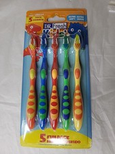 Toothbrush Dr Fresh Kids Toothbrush 5-Pack Extra Soft Age 3 NEW