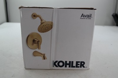Kohler Avail Bath Shower Set R33049-4G-2MB Valve & Trim Moderne Brushed Brass