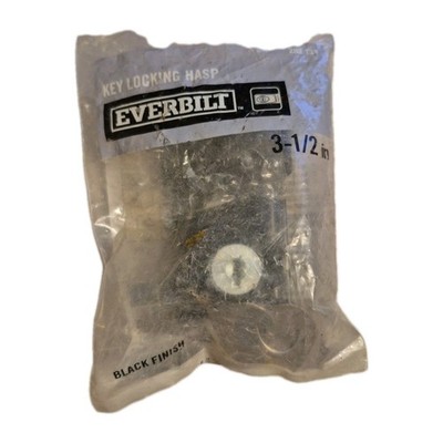 Everbilt Keylock Hasp 3-1/2'' Keys and Hardware Included Galvanized Locking Hasp
