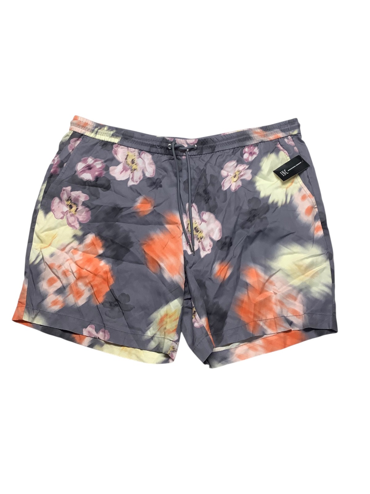 INC International Concepts Мужские повседневные шорты обычного кроя большого размера серого цвета с цветочным рисунком 3890₽