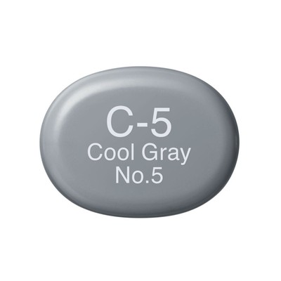 Copic Sketch C5 cool gray Layoutmarker mit Pinsel- und Keilspitze