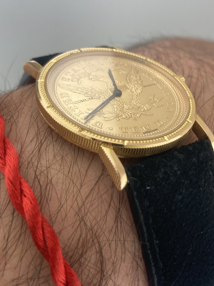 Corum 33mm Double Eagle 1901 $10 Dollar 22k Yellow Gold Coin 18k