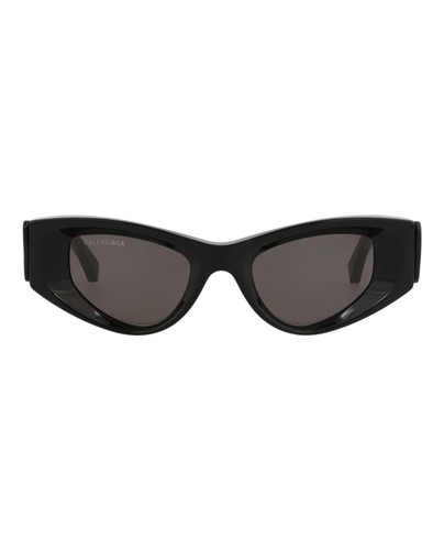 Balenciaga Womens Cat Eye Black Black Grey Fashion Designer Eyewear