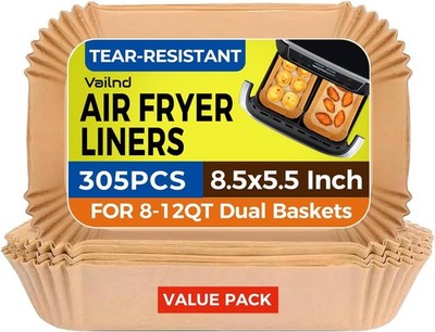 Vailnd Air Fryer Liners Disposable, 305 PCS 8.5x5.5 Inch Rectangle Air Fryer