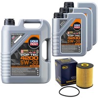 MotoröL Set 4200 5W-30 Liqui Moly 8 Liter + ÖLfilter FüR Audi A8 3.7 4.2 Quattro