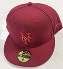 Mets New Era 59FIFTY Red Solid Fitted Baseball Cap Hat, Unisex Adults Size 8 — photo 1