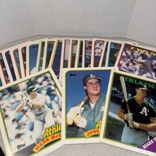 LOT OF 21 1988 1989 Topps Duo-Tang Baseball Card Folders McGwire Mattingly