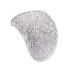 Crystal Car Shifter Gear Level Bling Cover Compatible with KIA K3 silver