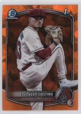 2025 Bowman Chrome Sapphire Edition Prospects Orange 25/25 Spencer Giesting 4k8