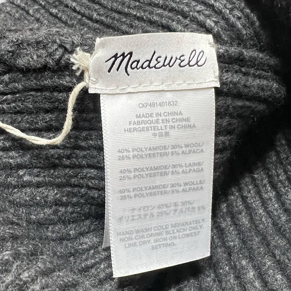 Madewell Gorro Tejido Mezcla Lana Alpaca Unisex Marrón Invierno Sombrero Talla Única Exterior Foto 3 de 4