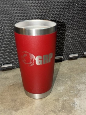 YETI RAMBLER 20 Oz. Original Stainless Steel Tumbler Cup - GRP- As-is No Lid