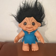 Thomas Dam Dam Troll 5in Troll Doll Black Straight Hair Brown Eyes Blue Outfit