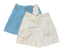LizSport Shorts Women's 6 Set Of 2 Blue White Cotton Liz Claiborne Golf VTG