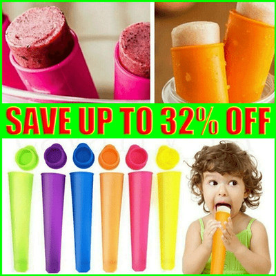 Silikon Push Up Lolly Formen 4/6 Stück Gefroren Eis Pop Joghurt Gelee Maschine Tablett