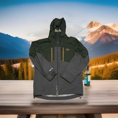 LL Bean Men's S GORE-TEX Pro Patroller Jacket Hooded Waterproof Zip Pockets Ski