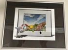 trompe l'oiel art print L Briscoe print 7.75" x 9.25" matted & framed 11" x 14"