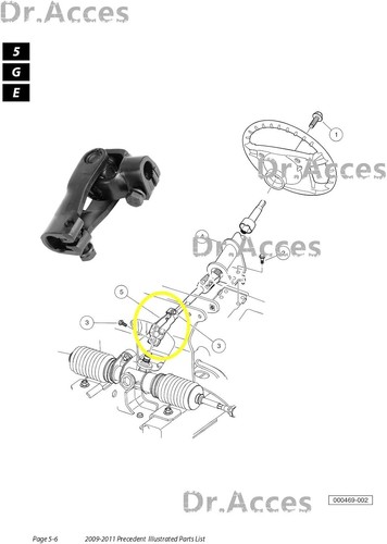 Dr.Acces Golf Cart Metal Steering Lower Yoke Wanda | Replaces Club Car Black - Picture 6 of 6