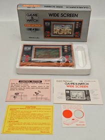 Game & Watch Fire Attack Console Nintendo ID-29 Wide Screen 1982 Boxed