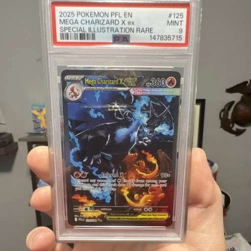 Pokémon Mega Charizard X ex 125/094 Phantasmal Flames PSA 9 Special Illustratio…