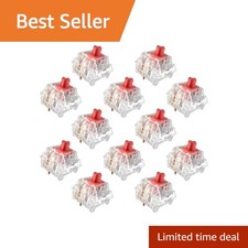 Zhouwang Crystal Red Mechanical Keyboard Switches 108 Pcs