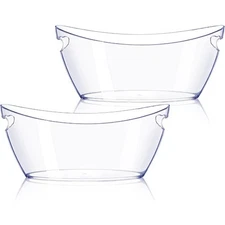 Ice Bucket Set of 2 Thickened Party Beverage Tub for Champagne Beer Wine