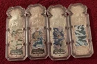 Dragon Design .999 Silver Bars Set of 4, 40g Total, Bullion Bar Shape