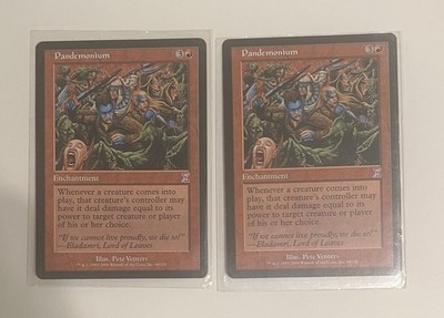 Magic the Gathering Cards: 2x Pandemonium (two copies) (Timeshifted Red MTG TCG)