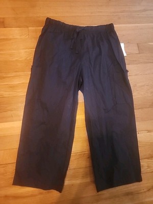 Basic Edition Women's Pull On Twill Stretch Waist Capri Pants In Black Size S