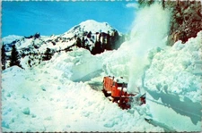 Postcard Snow Plow In The Cascades Mt Rainer 