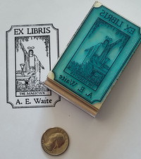 Carta del Tarot Personalizada Ex Libris o sello de goma con placa de libro de Amazing Arts