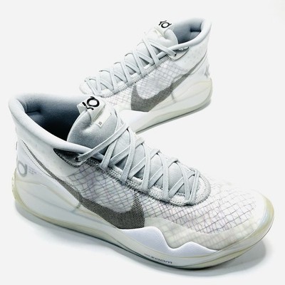 Nike Zoom KD12 Men Size 12 White Wolf Grey Kevin Durant 12th