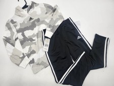 Adidas Boys Long Sleeve Camo Hooded Pullover Set