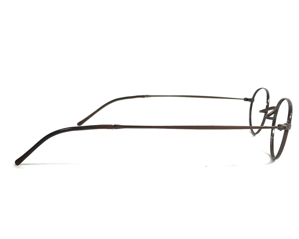 Vintage Oliver Peoples Eyeglasses Frames OP-604 100 Brown Titanium 40-23-145 — 第 3/4 张图片