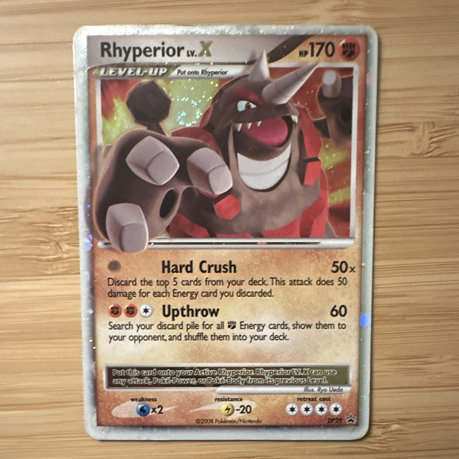 Pokemon TCG Rhyperior LV.X 145/146 LP/NM Legends Awakened Holo Ultra Rare 2008