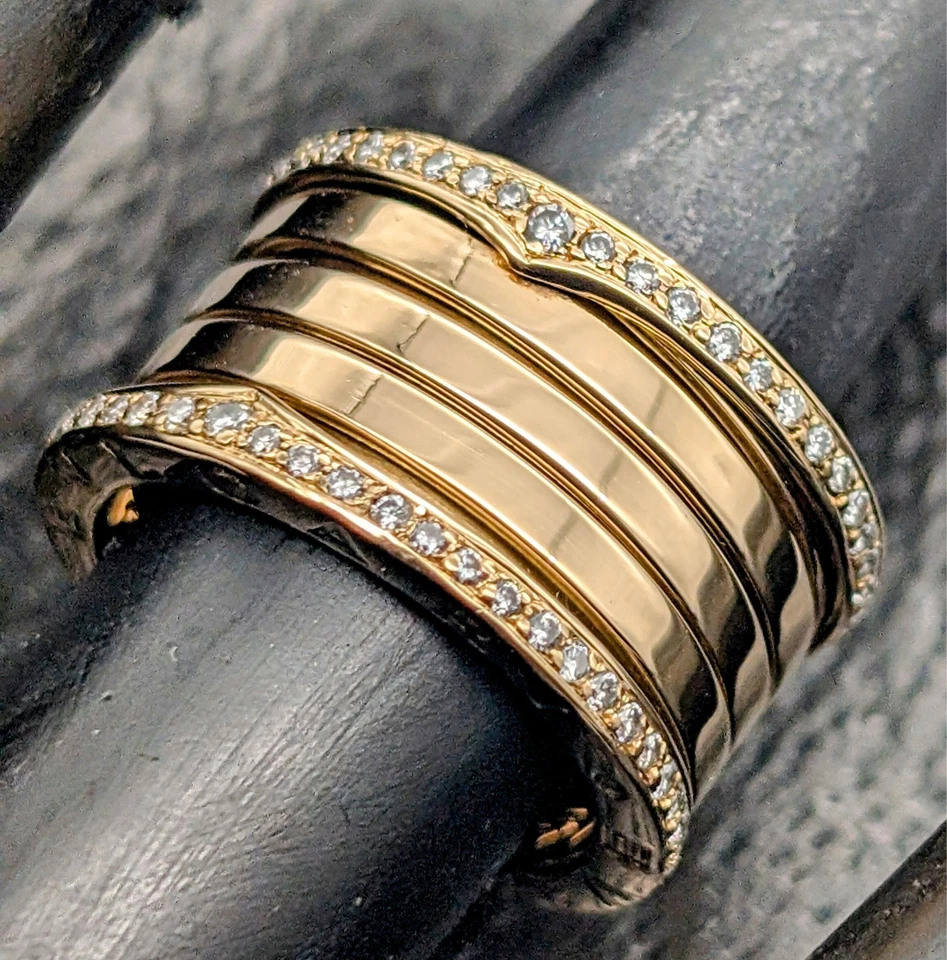 Bulgari B.Zéro1 750/18K Brillanten Ring Gelbgold -10,35 g -Damenring [Gr.51] N47 - Bild 1 von 4