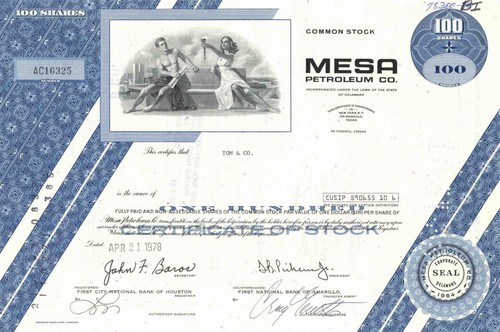 Mesa Petroleum Co. - Founded by T. Boone Pickens - Important Court Case with U